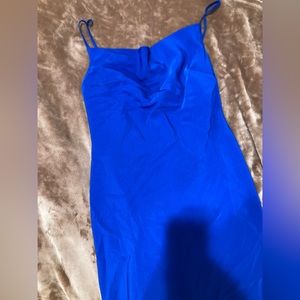 19 Cooper Royal Blue cowl neck sexy maxi slip dress New With Tags size small